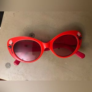 Poppy Lissiman Red Cateye Sunglasses